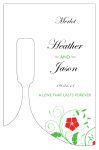 Customized Flowers Bottom's Up Rectangle Wine Wedding Label